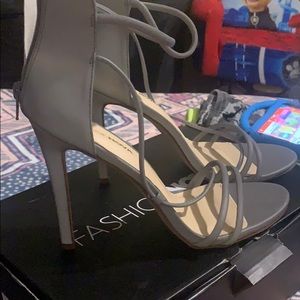 Fashion nova reflective heels